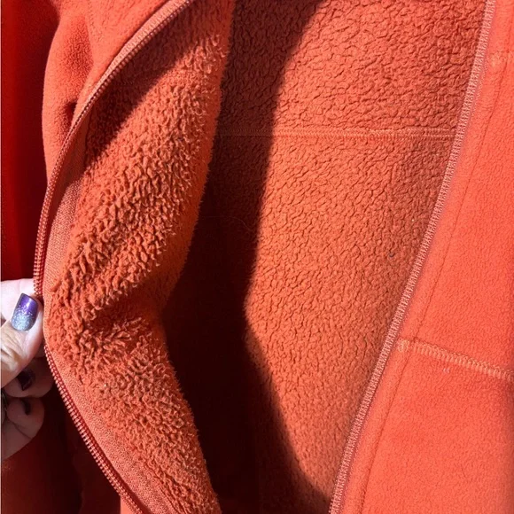 ✂️LL Bean Orange Fleece Jacket - Picture 8 of 10